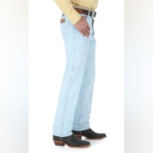 New Wrangler Men's Cowboy Cut Original Fit Light Blue Jeans 27 X 34